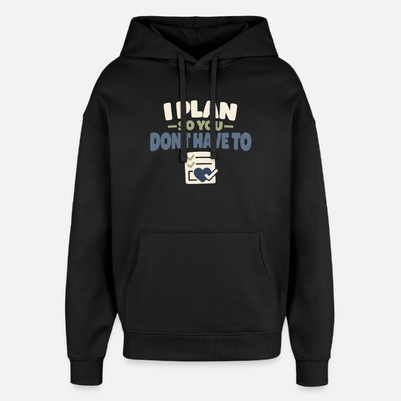 Family Provision Emergency Planner Prepper - Oversized Unisex Hoodie by Stanley/Stella - black