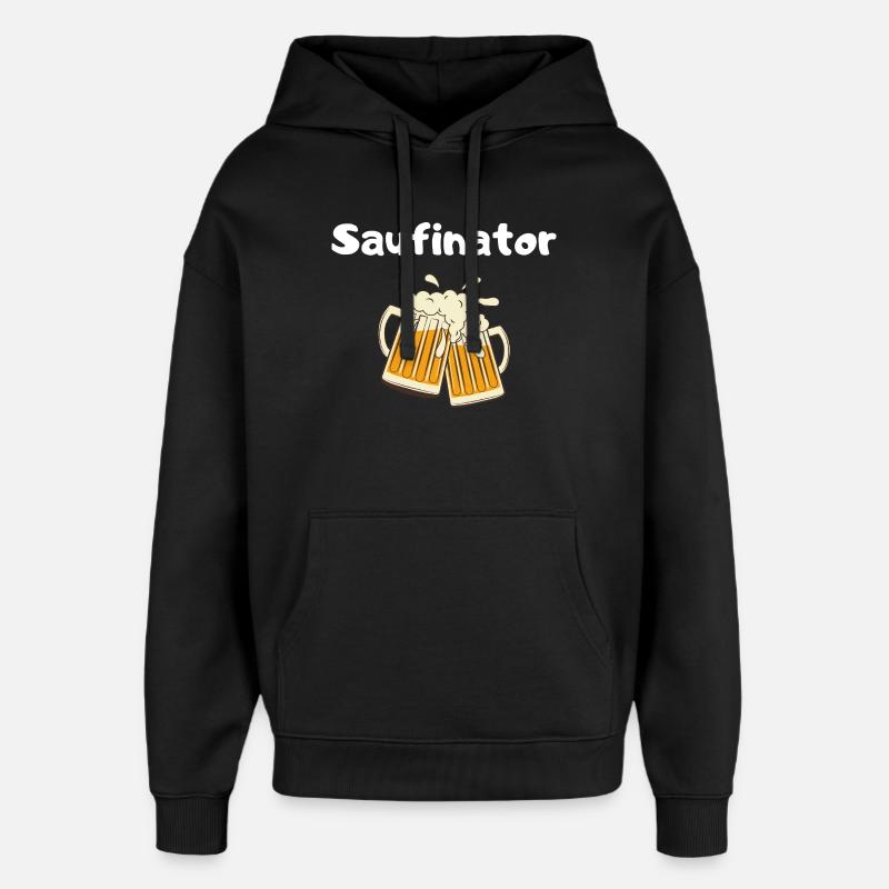 Saufinator - Oversized Unisex Hoodie von Stanley/Stella - Schwarz