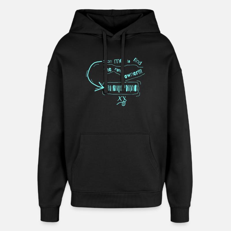 Finden Sie den Barcode des Eigentümers - Oversized Unisex Hoodie von Stanley/Stella - Schwarz