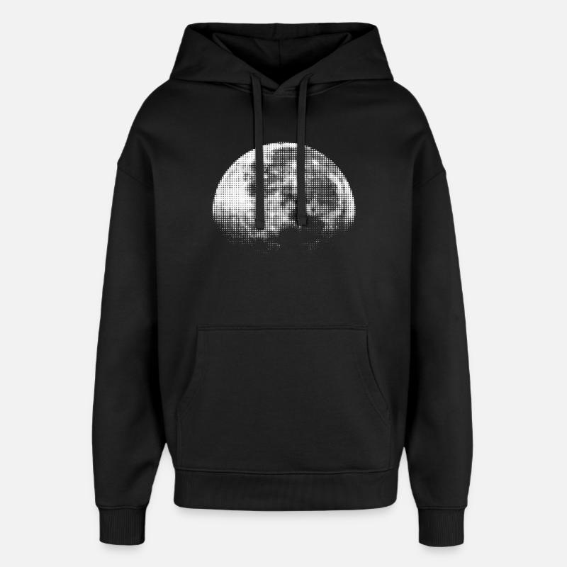 Croissant de Lune - Sweat à capuche unisexe Stanley/Stella Oversized - noir