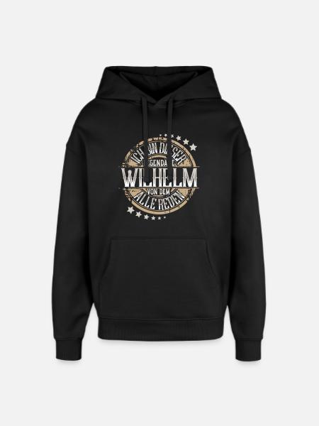 Wilhelm - Oversized Unisex Hoodie von Stanley/Stella - Schwarz