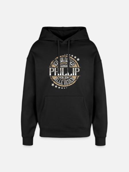 Phillip - Oversized Unisex Hoodie von Stanley/Stella - Schwarz