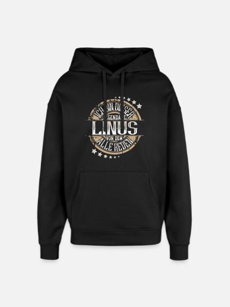 Linus - Oversized Unisex Hoodie von Stanley/Stella - Schwarz