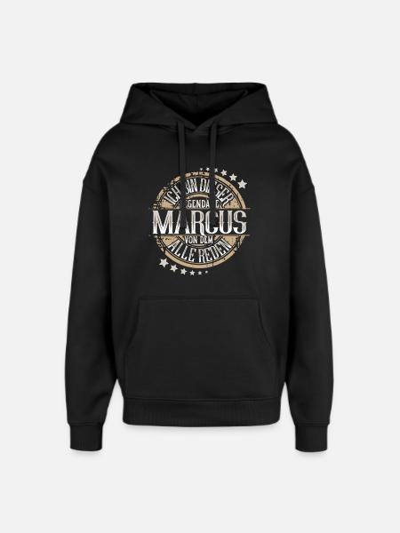 Marcus - Oversized Unisex Hoodie von Stanley/Stella - Schwarz