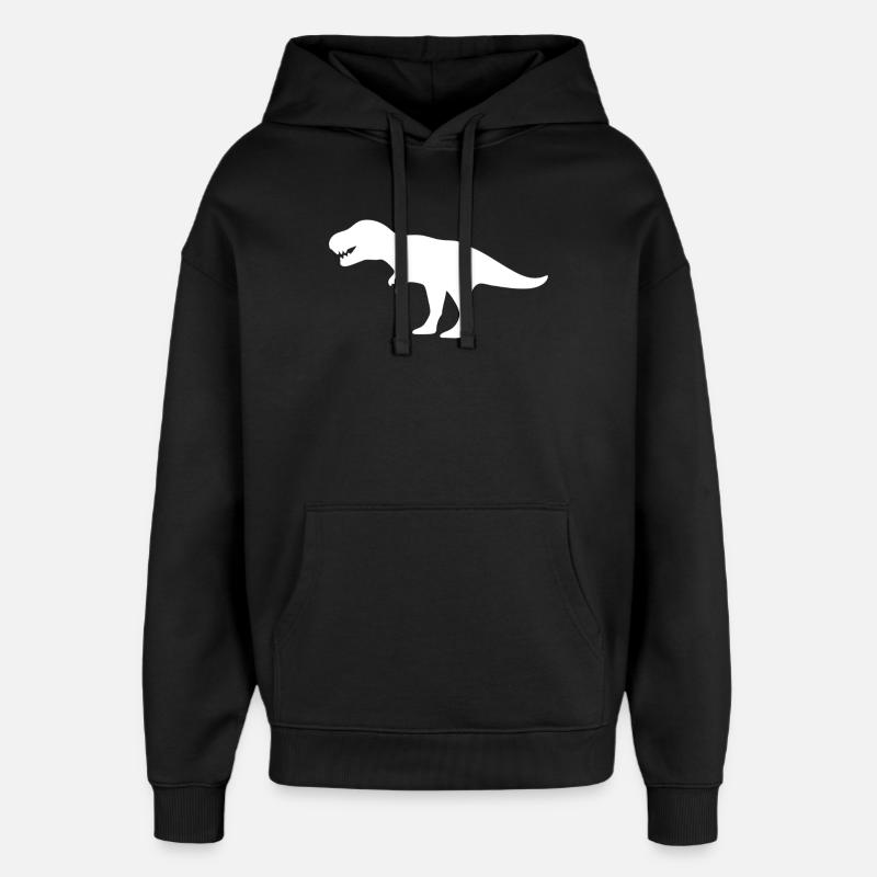 dinosaure - Sweat à capuche unisexe Stanley/Stella Oversized - noir