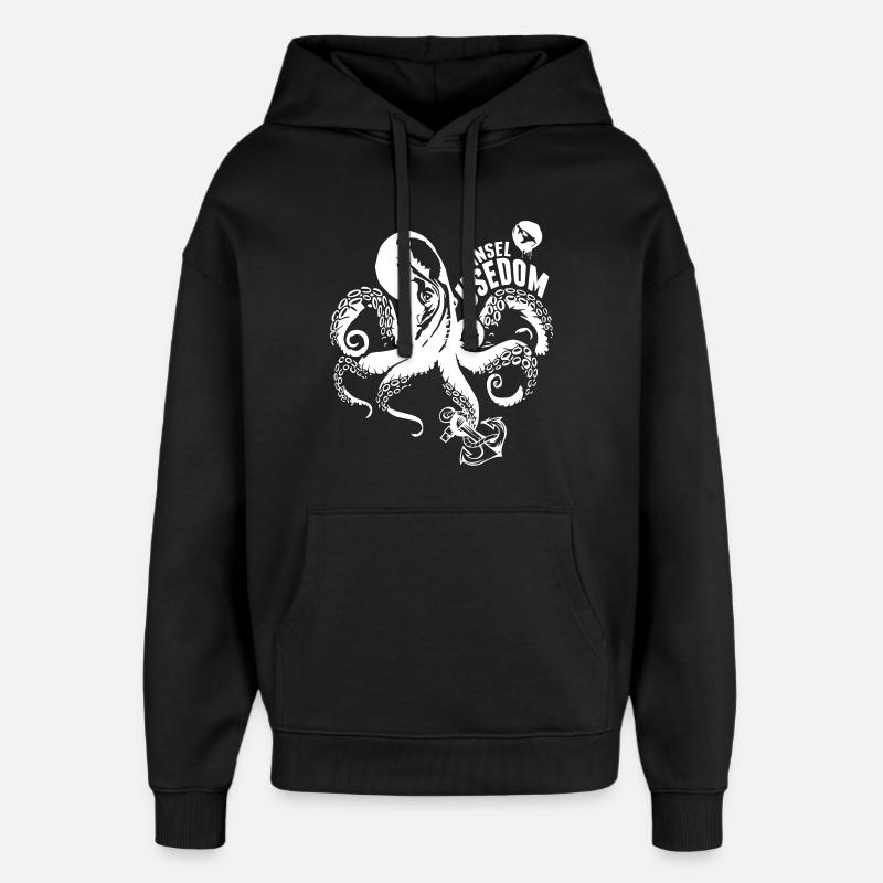 Chemise de l’île d’Usedom - Sweat à capuche unisexe Stanley/Stella Oversized - noir