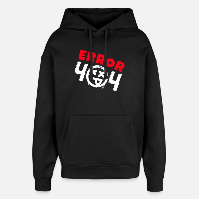 Error 404 Not Found - Oversized Unisex Hoodie by Stanley/Stella - black