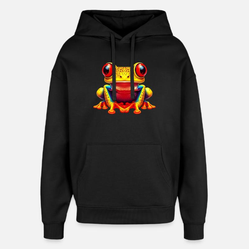 Frosch - Oversized Unisex Hoodie von Stanley/Stella - Schwarz