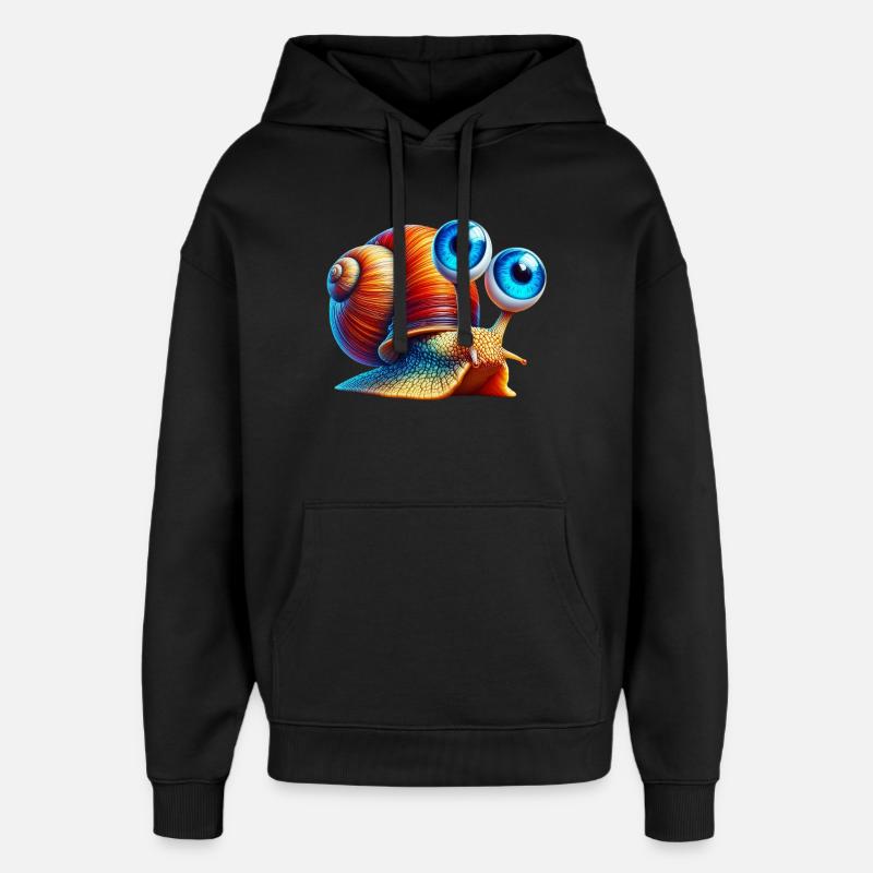 Snail - Oversized Unisex Hoodie by Stanley/Stella - black