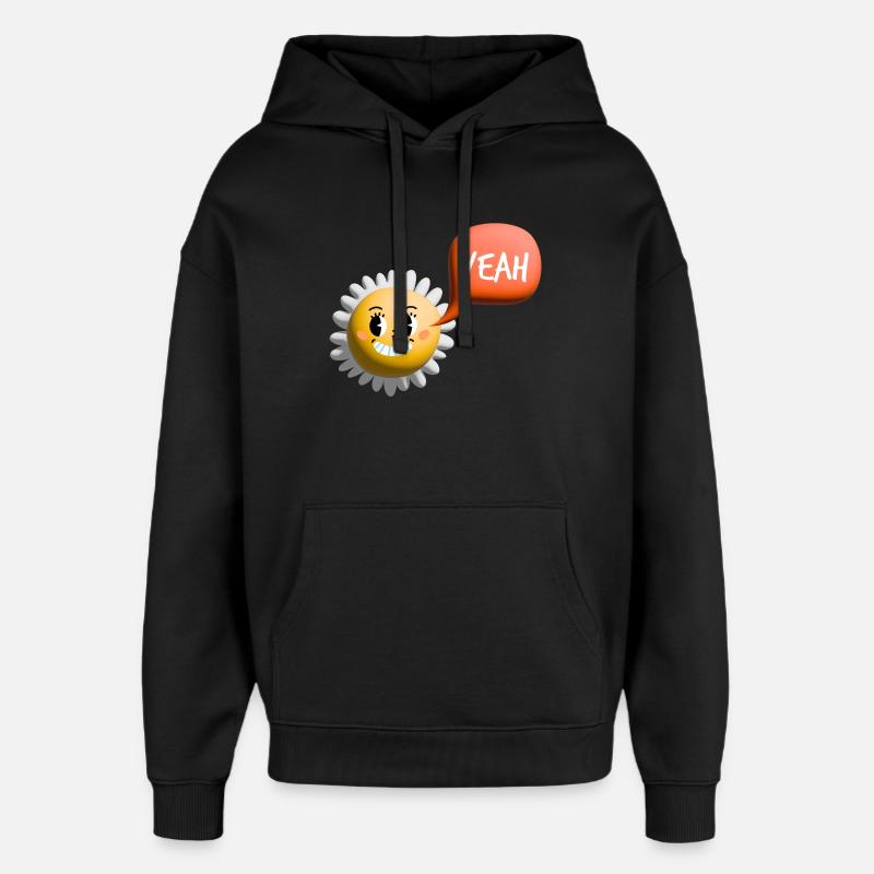 Soleil 3D - Sweat à capuche unisexe Stanley/Stella Oversized - noir