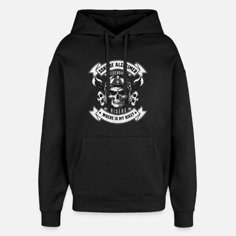 Fils d’Alzheimer | Où est mon vélo ? - Sweat à capuche unisexe Stanley/Stella Oversized - noir