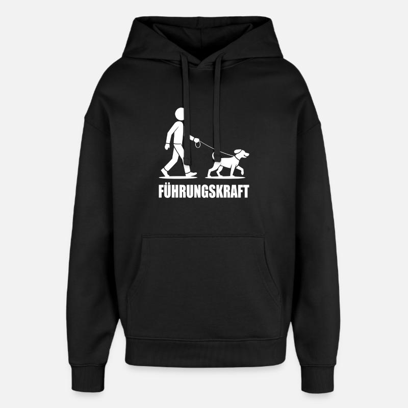 Chien de Leadership - Sweat à capuche unisexe Stanley/Stella Oversized - noir