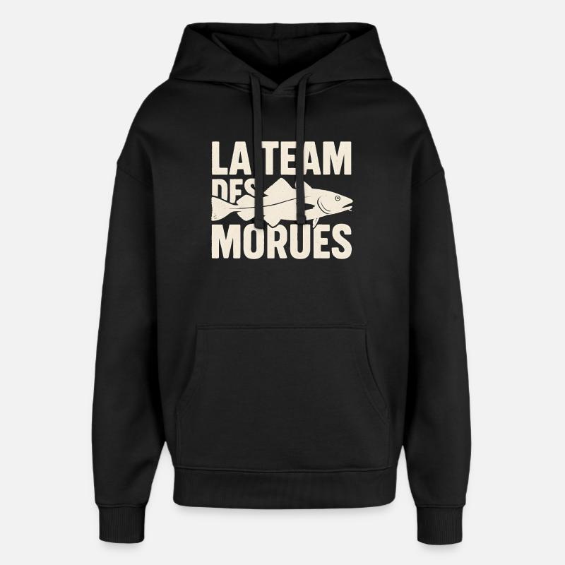 La Team Des Morues - Sweat à capuche unisexe Stanley/Stella Oversized - noir