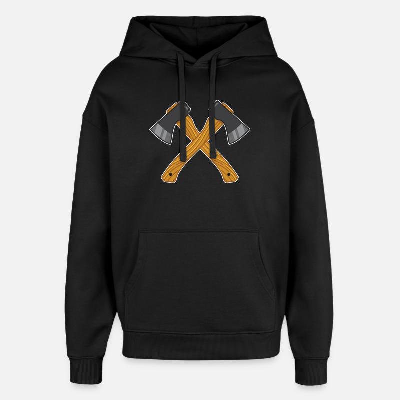 Axes croisés - Sweat à capuche unisexe Stanley/Stella Oversized - noir