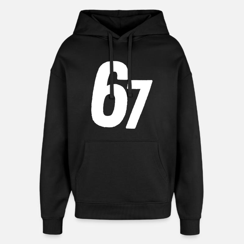 67 Six Sept - Sweat à capuche unisexe Stanley/Stella Oversized - noir