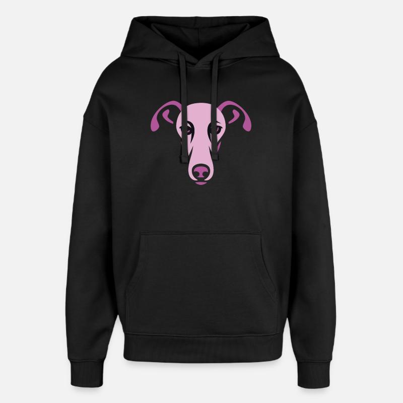 Lévrier, Galgo - Sweat à capuche unisexe Stanley/Stella Oversized - noir