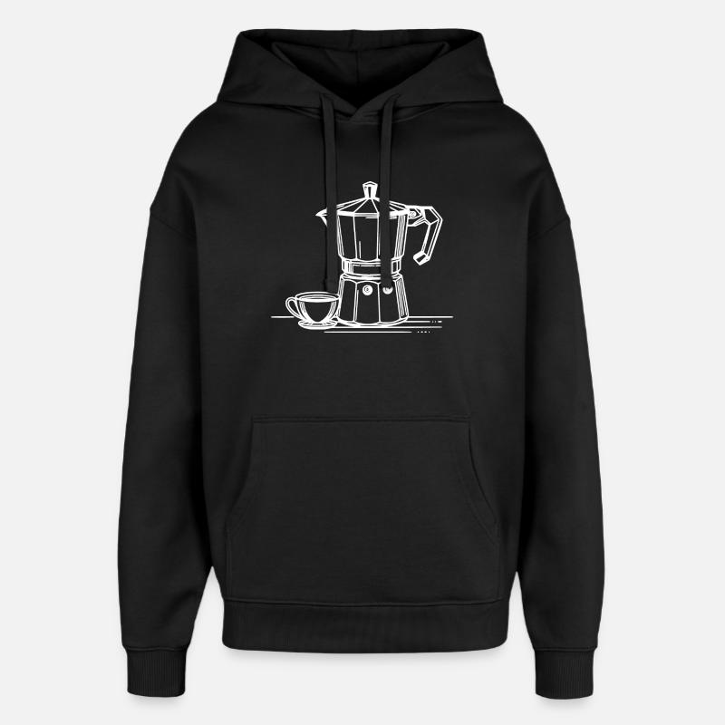 Bialetti - Oversized Unisex Hoodie von Stanley/Stella - Schwarz