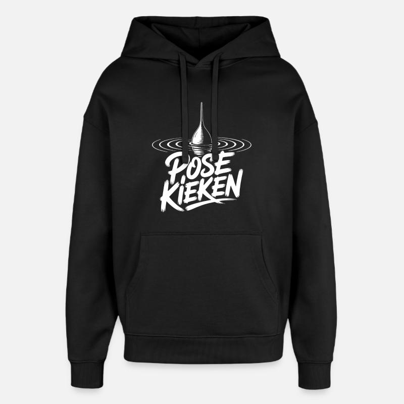 Angler Pose Design - Oversized Unisex Hoodie von Stanley/Stella - Schwarz