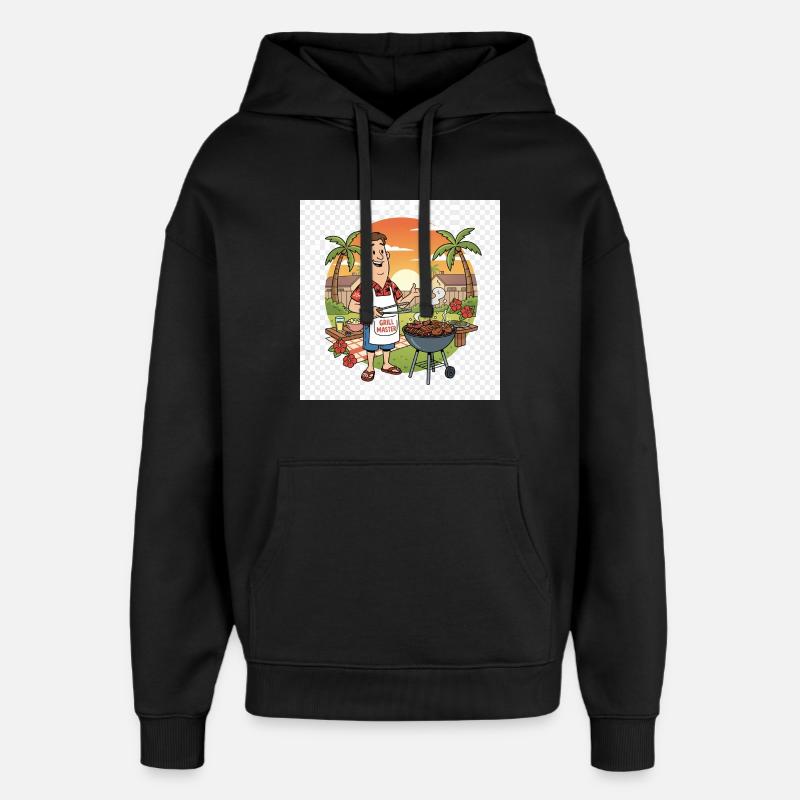 Grillmeister - Sweat à capuche unisexe Stanley/Stella Oversized - noir
