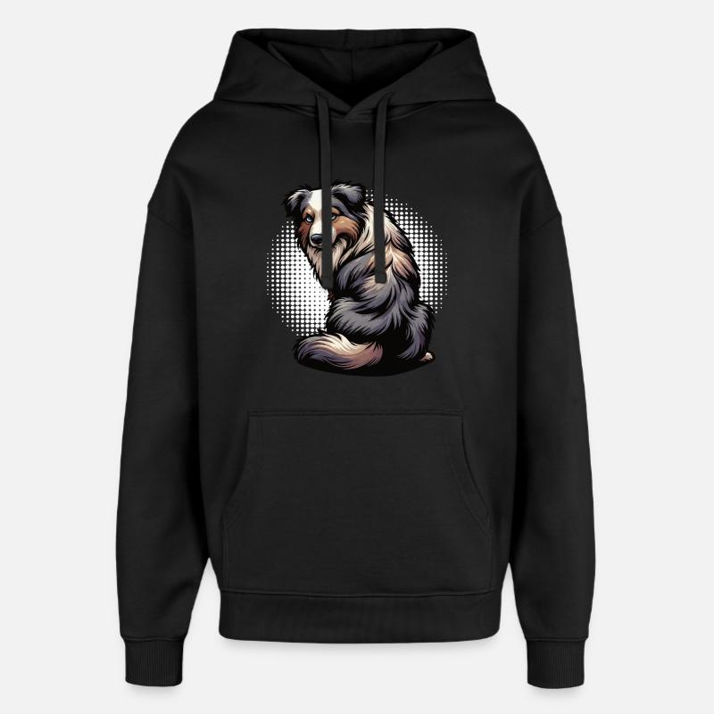 Australian Shepherd Aussie Aussiebesitzer Aussies - Oversized Unisex Hoodie von Stanley/Stella - Schwarz