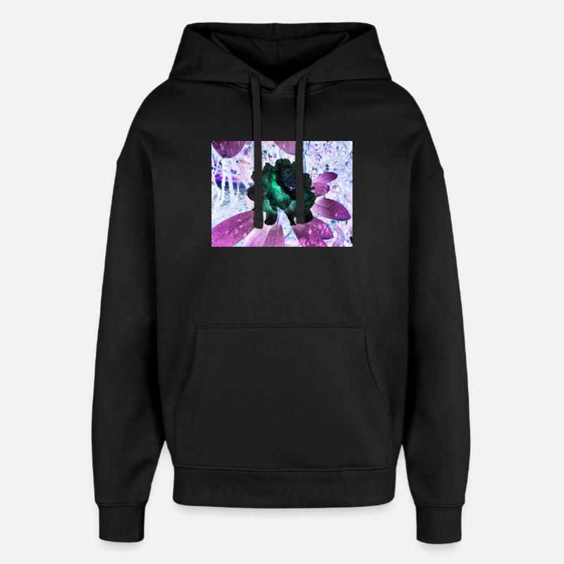 Disposition Hyperflora de Neonblumen - Sweat à capuche unisexe Stanley/Stella Oversized - noir