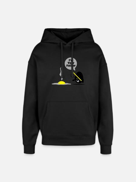 egg vader - Oversized Unisex Hoodie by Stanley/Stella - black