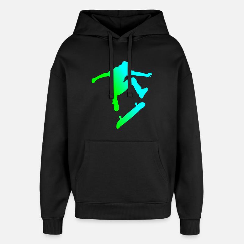 patineur - Sweat à capuche unisexe Stanley/Stella Oversized - noir