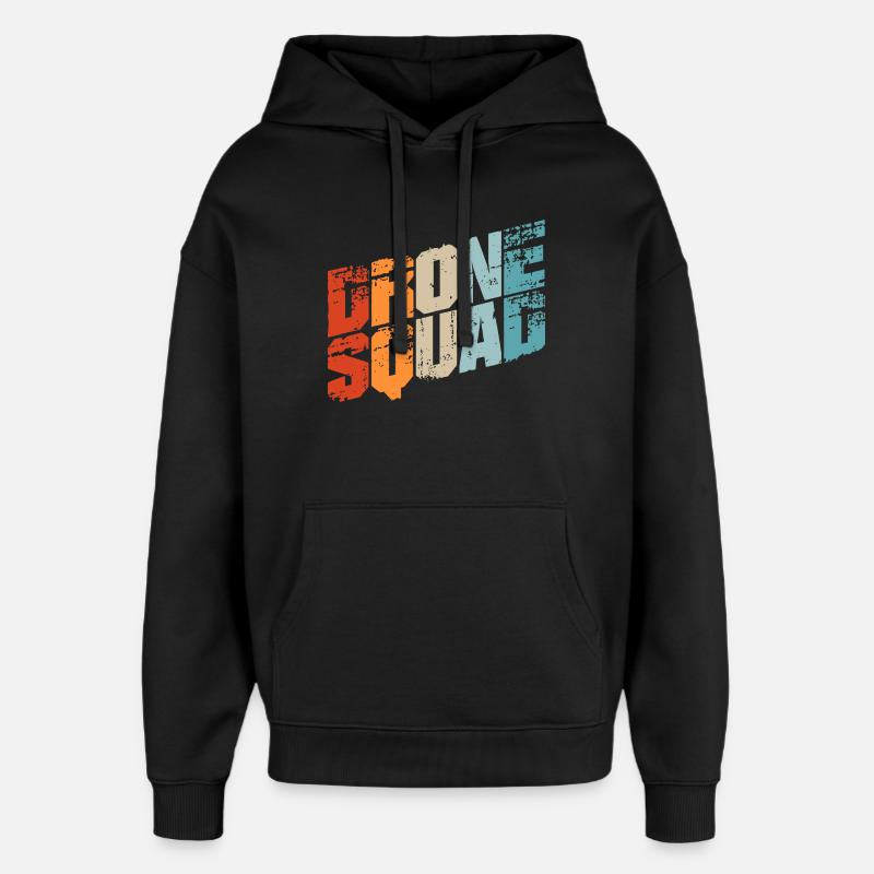 Drones / drones T-shirts / drones pilote - Sweat à capuche unisexe Stanley/Stella Oversized - noir