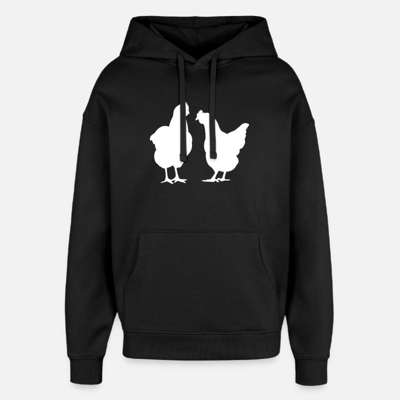 Chickens Hens Chicken Poultry Poultry - Oversized Unisex Hoodie by Stanley/Stella - black