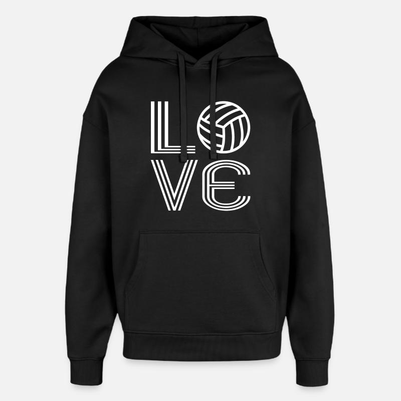 Le volley-volley - Sweat à capuche unisexe Stanley/Stella Oversized - noir