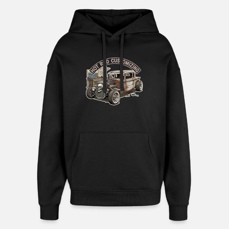 Rustic Hot Rod Customization Design - Oversized Unisex Hoodie von Stanley/Stella - Schwarz