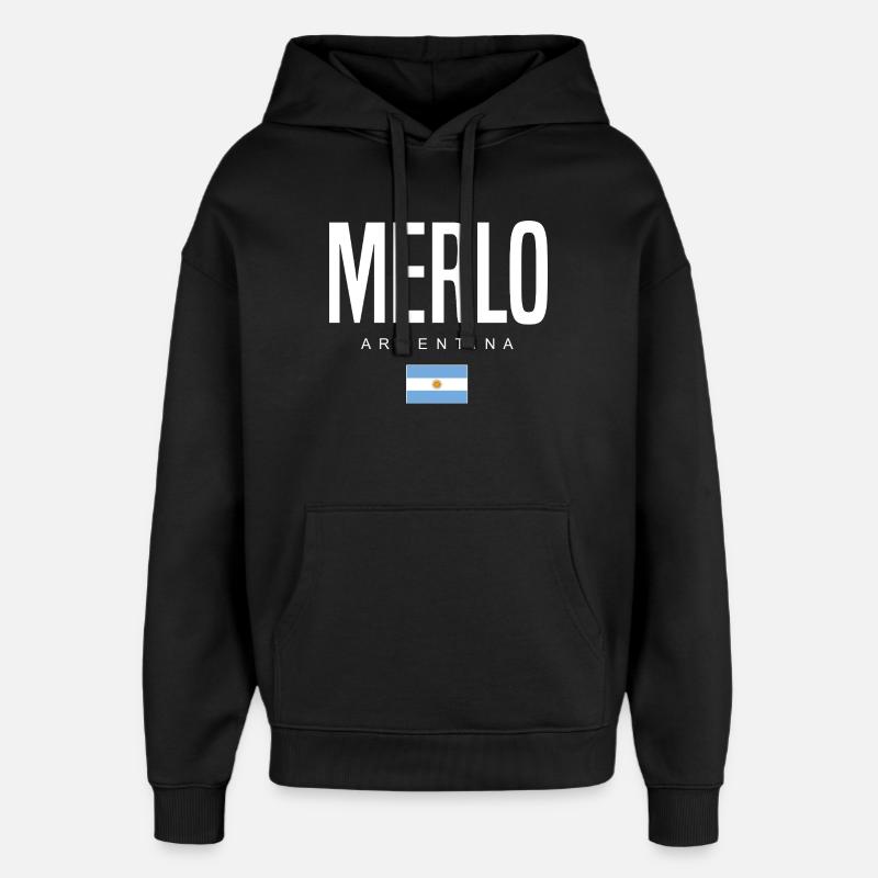 Merlo Argentine Argentin - Sweat à capuche unisexe Stanley/Stella Oversized - noir