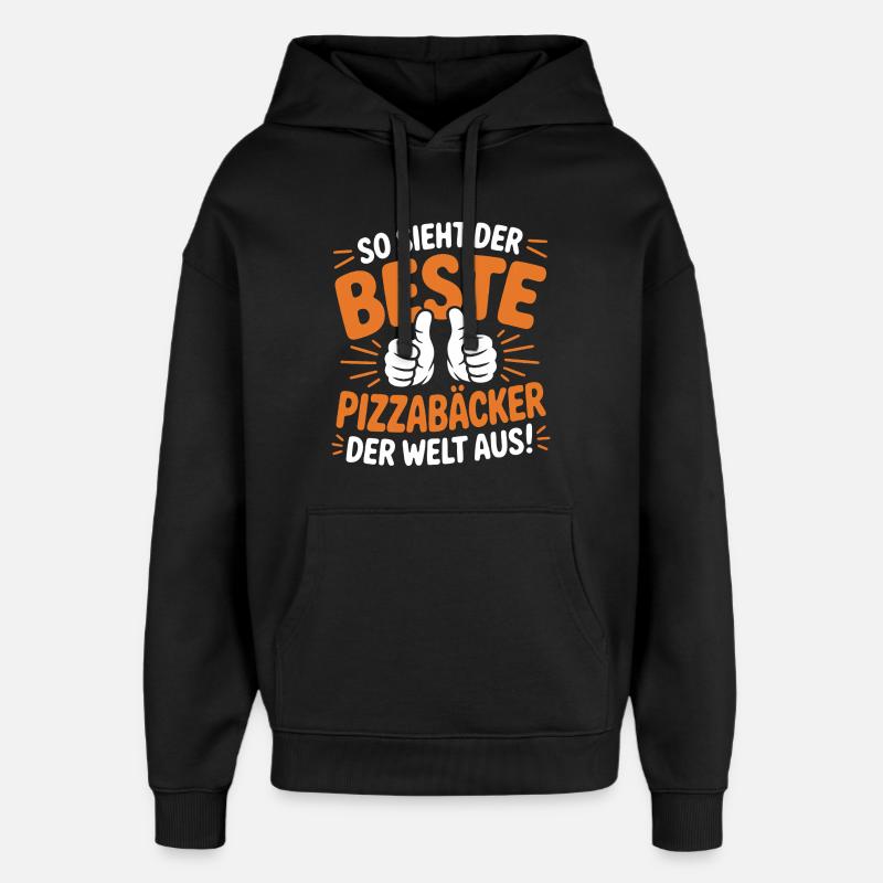 Pizzabäcker Geschenkidee - Oversized Unisex Hoodie von Stanley/Stella - Schwarz