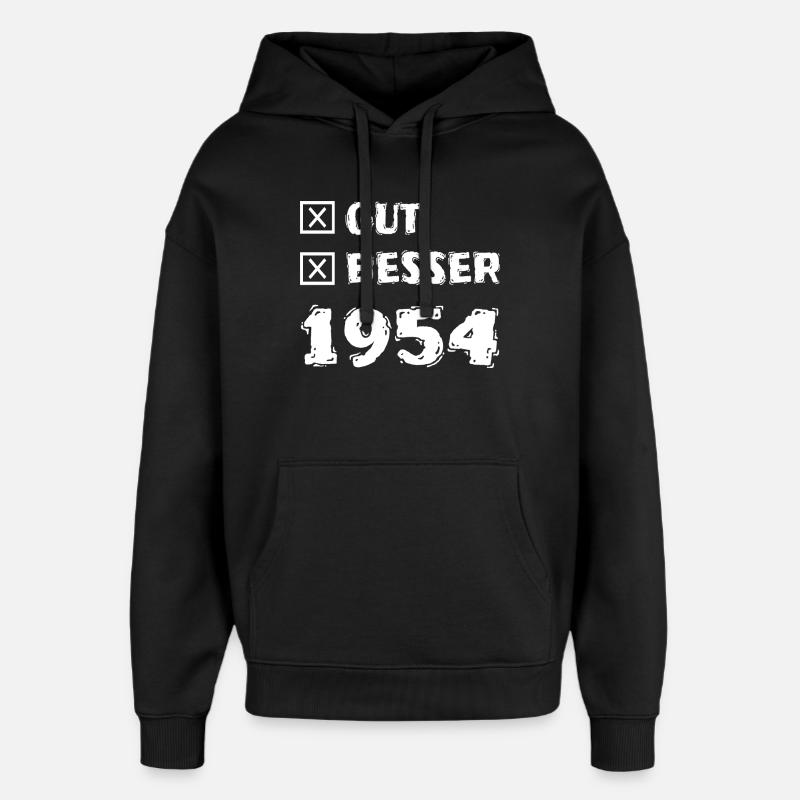 1954 - Sweat à capuche unisexe Stanley/Stella Oversized - noir