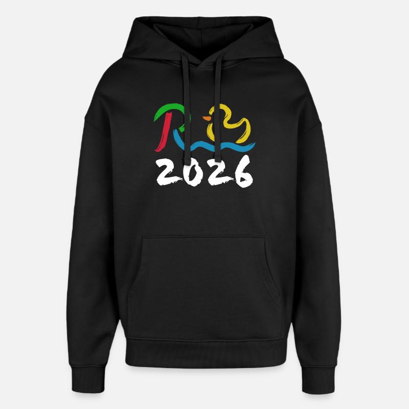Rente 2026 - Retraite - Rente - Sweat à capuche unisexe Stanley/Stella Oversized - noir