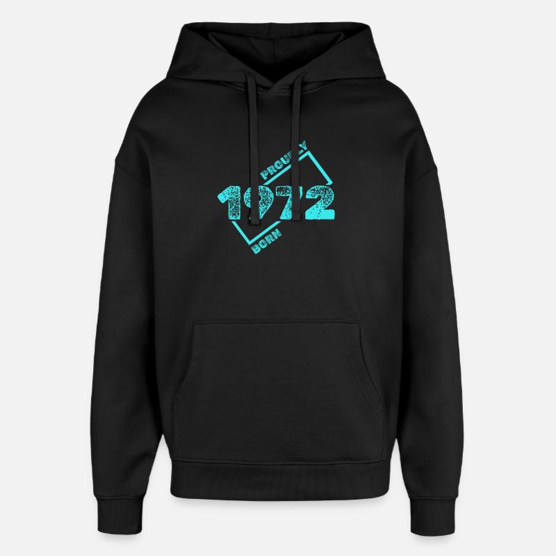 Gift idea 1972 - Oversized Unisex Hoodie by Stanley/Stella - black