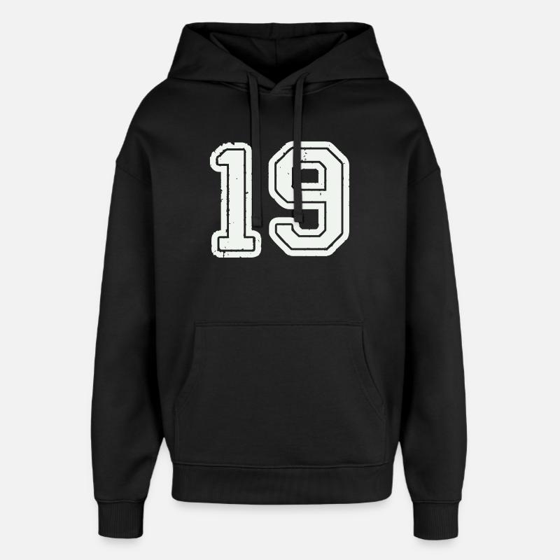 19 - Oversized Unisex Hoodie von Stanley/Stella - Schwarz