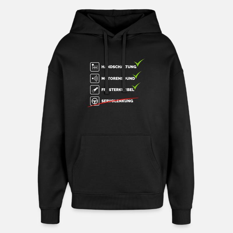 auto tuning oldtimer schrauber Handschaltung - Oversized Unisex Hoodie von Stanley/Stella - Schwarz