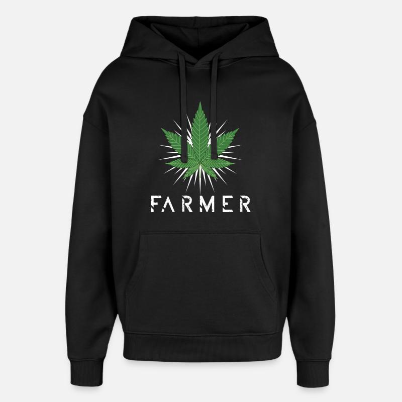 Chanvre Farmer - Sweat à capuche unisexe Stanley/Stella Oversized - noir