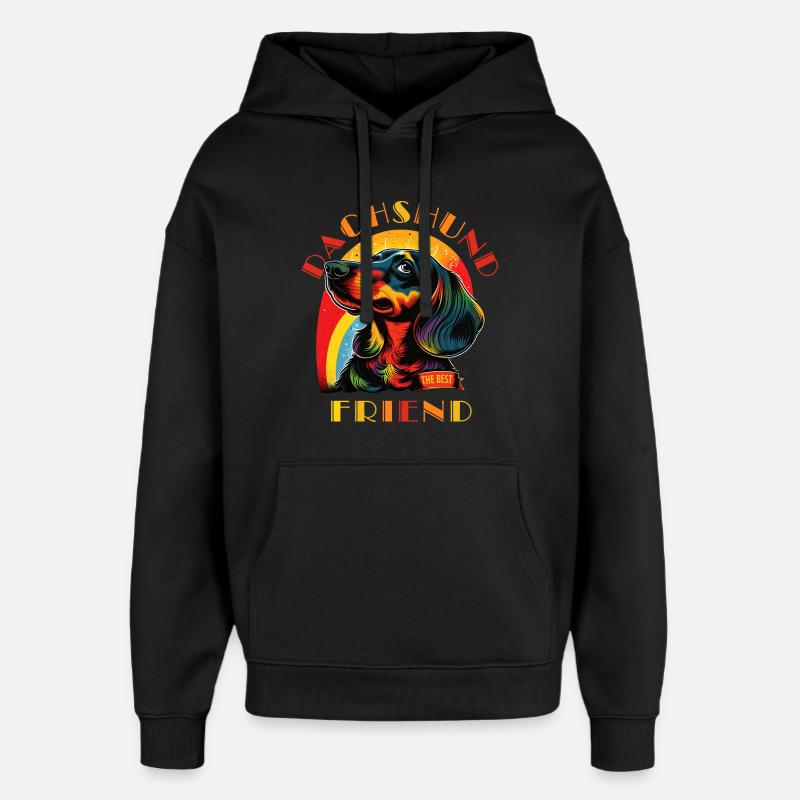 Dackel Der beste Freund - Oversized Unisex Hoodie von Stanley/Stella - Schwarz