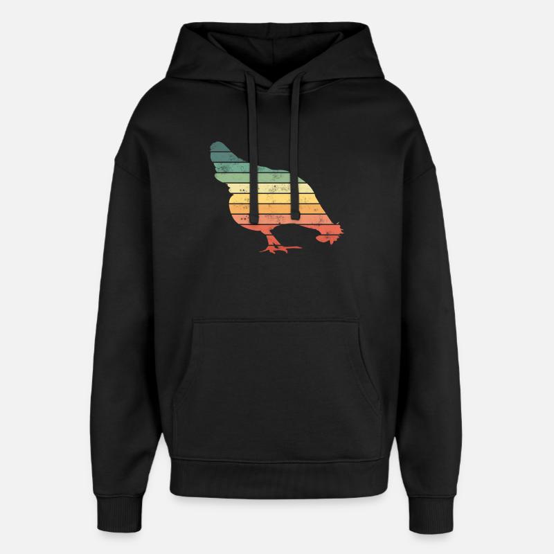 Chicken Chickens - Oversized Unisex Hoodie by Stanley/Stella - black