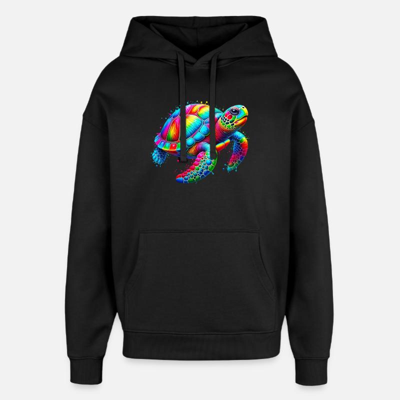 Schildkröte - Oversized Unisex Hoodie von Stanley/Stella - Schwarz