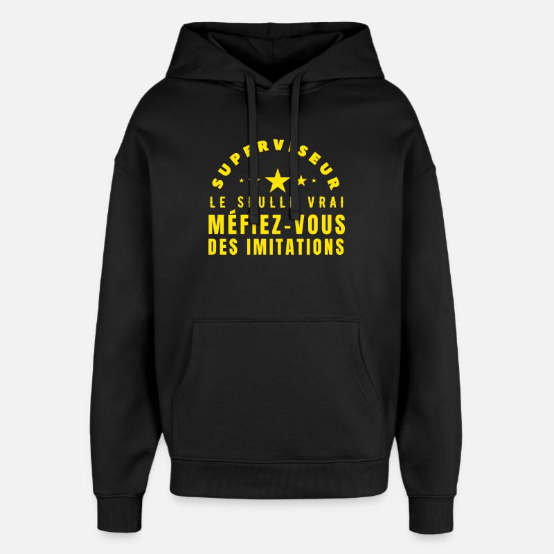 Die echte Aufseher-Geschenkidee - Oversized Unisex Hoodie von Stanley/Stella - Schwarz