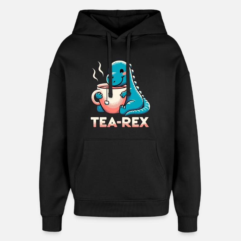 Tee Rex Tee-Rex Teetrinker Geschenk - Oversized Unisex Hoodie von Stanley/Stella - Schwarz