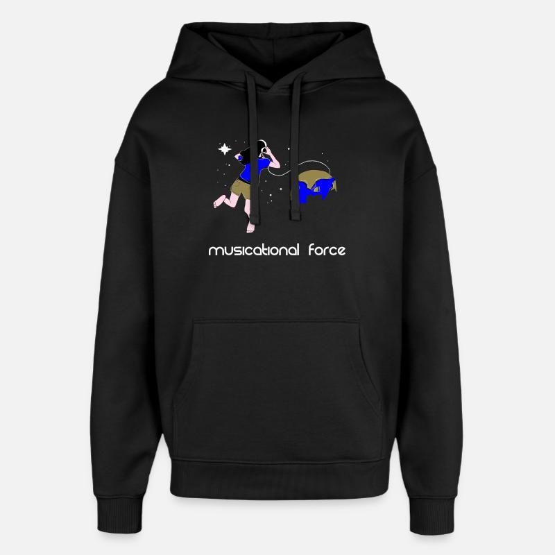 Le pouvoir de la musique - Sweat à capuche unisexe Stanley/Stella Oversized - noir