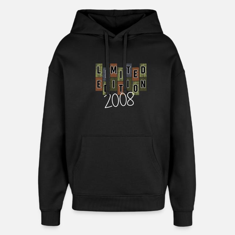 Édition Limitée 2008 18ème Anniversaire Cadeau - Sweat à capuche unisexe Stanley/Stella Oversized - noir
