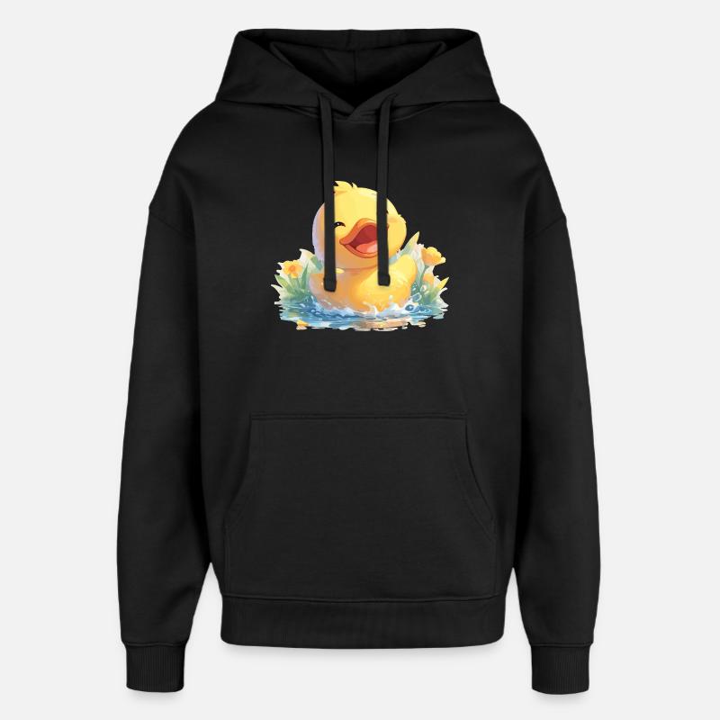 Ducks Duck - Oversized Unisex Hoodie by Stanley/Stella - black
