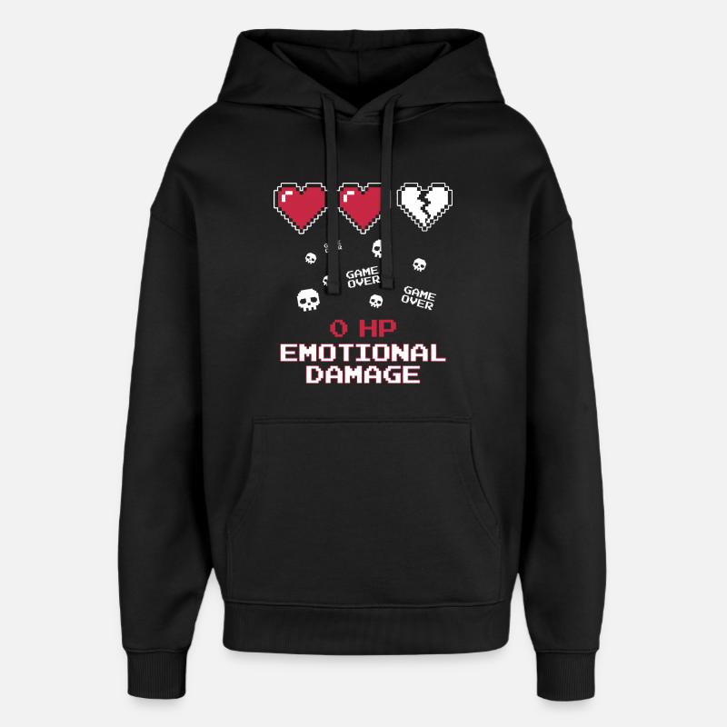 Emotional Damage Pixel - Oversized Unisex Hoodie von Stanley/Stella - Schwarz