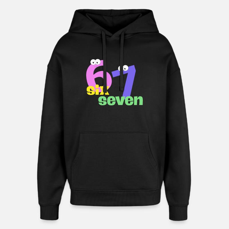 Tendance Six Seven - Sweat à capuche unisexe Stanley/Stella Oversized - noir