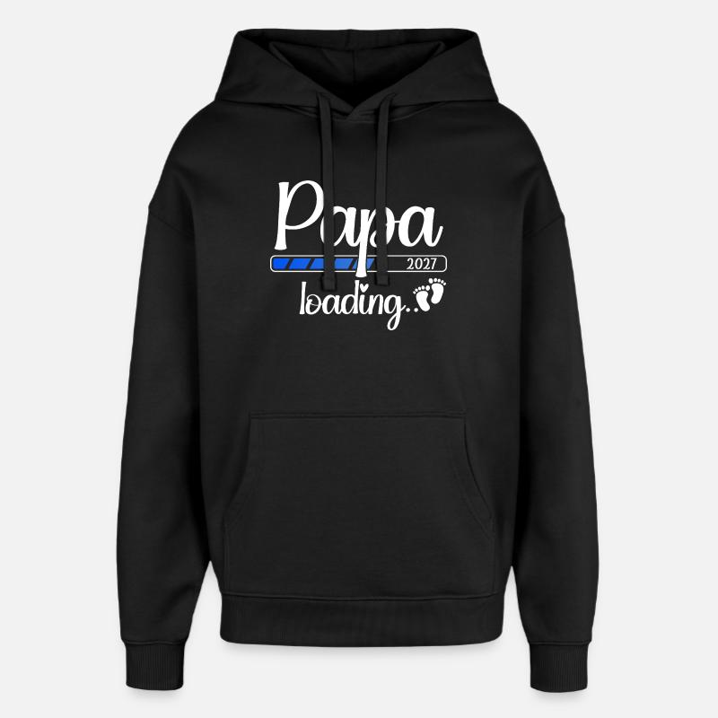 Dad 2027 Loading Dad-to-be 2027 - Oversized Unisex Hoodie by Stanley/Stella - black